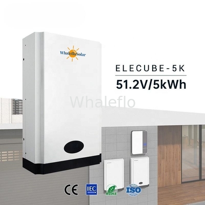 Whaleflo Solar Elecube 100Ah 48V 5.1kwh Wall-Mounted Home Energy Storage Lithium Battery With LED Display