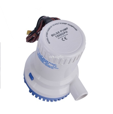 1500GPH 12V/24V DC Non-Automatic Marine Bilge Pump yacht Submersible Water Pumps
