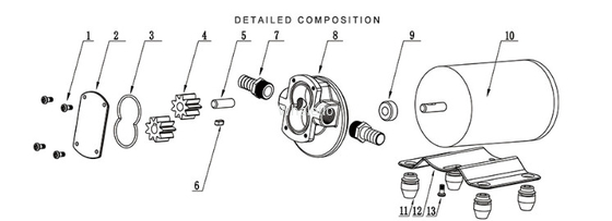 Whaleflo dc hydraulic gear oil pump 12V dc 14LPM 3M Psi for water and machinery/disel transfer pump/electric oil pump