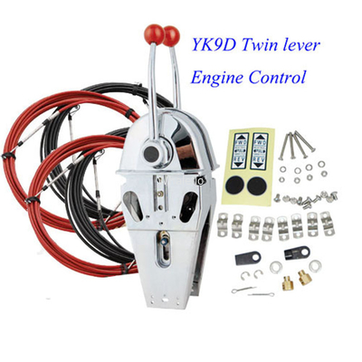 Whaleflo YK9D Boat Marine Twin Lever Engine Throttle Control 080CC（33C）Control Cable