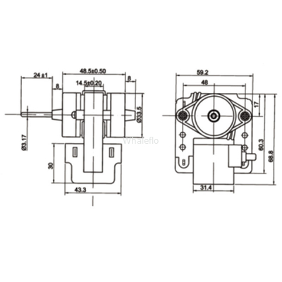 Whaleflo SM102J SHADED POLE MOTOR FOR REFRIGERATOR PARTS 2800rpm