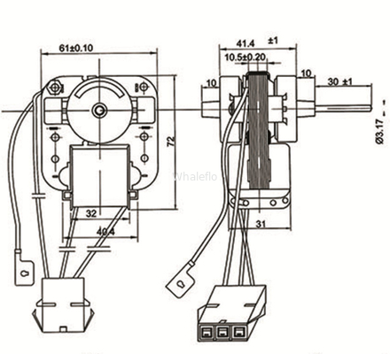 Whaleflo 2800rpm 220V COPPER WIRE AC MOTOR REFRIGERATOR 50/60HZMOTOR