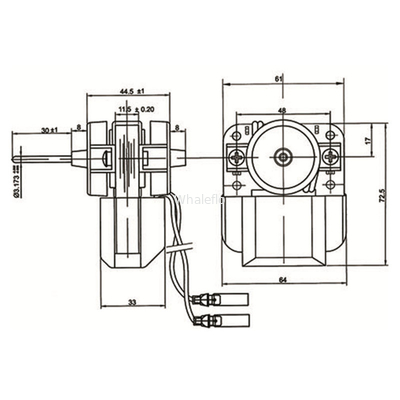 Whaleflo 220V 280rpm REFRIGERATOR MOTOR- SHADED POLE MOTOR FOR REFRIGERATOR