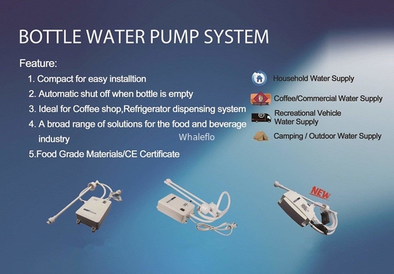Whaleflo White Bottled Water Dispenser Pump System 1Gallon 115-220V AC 0.25amps for Coffee Brewer Ice-Maker Refrigerator