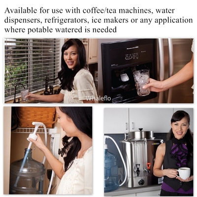 Whaleflo White Bottled Water Dispenser Pump System 1Gallon 115-220V AC 0.25amps for Coffee Brewer Ice-Maker Refrigerator