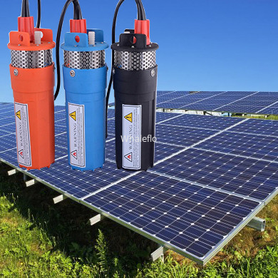 Whaleflo orange/black/blue High Performance 12 V/24V Dc Solar Submersible Water Pump Price For Deep Well With 70M Lift