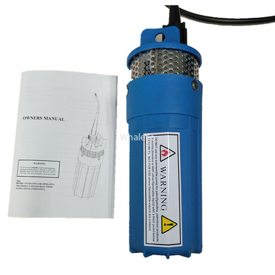 Whalelfo blue plastic 105-110PSI 12v dc portable submersible deep well solar pump for irrigation
