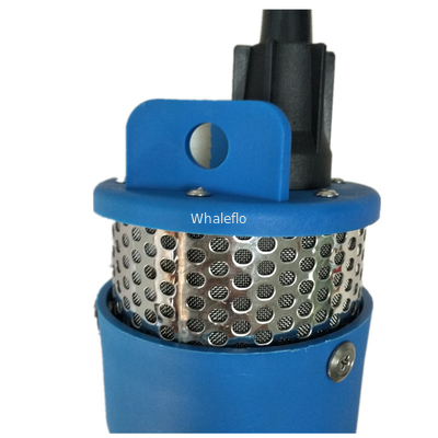 Whalelfo blue plastic 105-110PSI 12v dc portable submersible deep well solar pump for irrigation