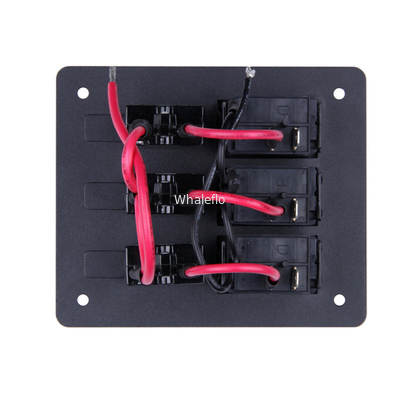 Whaleflo LED Boat Caravan Rocker Switch Panel Overload Protection Breakers Horizontal