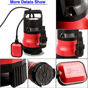 Sump Pump Clean Dirty Water Submersible Pump 400W Pump for Swimming Pool Drain (Red)