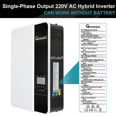 Growatt 48V DC 5000W SPF 5000ES 230V AC Off Grid Solar Inverter Price Inverter Manufacturer