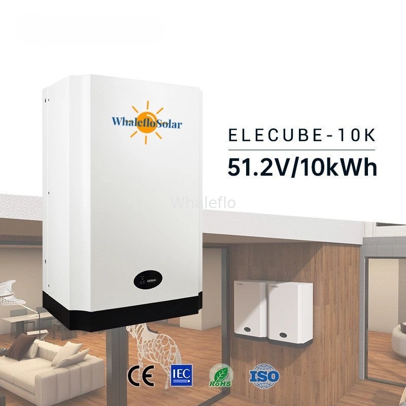 WhalefloSolar 200Ah 48V Lifepo4 Lithium Powerwall For Growatt Inverter Home Solar System